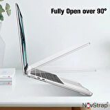 NovStrap Apple MacBook Air 13.6 inç 2022 M2 Çip A2681 Uyumlu Kılıf Sert Rubber Parlak Kapak Koruyucu