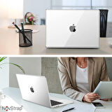 NovStrap Apple MacBook Air 13.6 inç 2022 M2 Çip A2681 Uyumlu Kılıf Sert Rubber Parlak Kapak Koruyucu