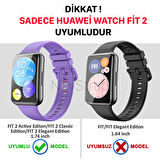 NovStrap Huawei Watch Fit 2 Uyumlu Kordon Tam Uyumlu Pimli Silikon Kordon Kayış