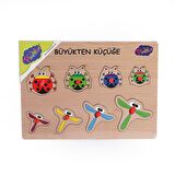 FABBATOYS Ahşap Tutmalı Puzzle Büyükten Küçüğe 