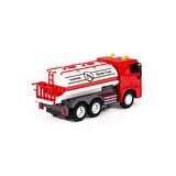 FABBATOYS CITY Sürtmeli V2 Tanker Işıklı ve Sesli Kırmızı Kabin Kutuda 