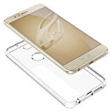 Huawei Honor 8 Kılıf Şeffaf Silikon Hibrit Case