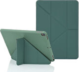 Apple iPad 9. Nesil 10.2" Kılıf Trifolding Arkası Silikon Smart A2602 A2603 A2605 A2604