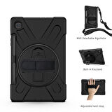 Samsung Galaxy Tab S6 Lite 2024 P620 P610 Kılıf Defender Askılı Zırhlı Tank Case 13-15-17