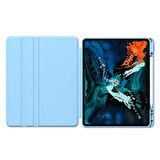 Apple iPad 9. Nesil 10.2" Kılıf Şeffaf Dönebilen Kalem Bölmeli A2602 A2603 A2604 A2605