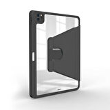 Apple iPad 9. Nesil 10.2" Kılıf Şeffaf Dönebilen Kalem Bölmeli A2602 A2603 A2604 A2605