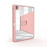 Apple iPad 8. Nesil 10.2 Kılıf Şeffaf Dönebilen Kalem Bölmeli A2270 A2428 A2429 A2430