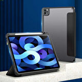 Apple iPad 9. 8. 7. Nesil 10.2" Kılıf Kalem Bölmeli Şeffaf Case A2602 A2603 A2604 A2605