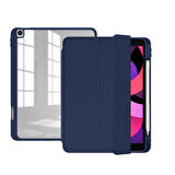 Apple iPad 9. 8. 7. Nesil 10.2" Kılıf Kalem Bölmeli Şeffaf Case A2602 A2603 A2604 A2605