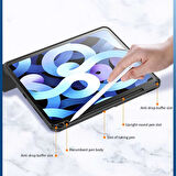 Apple iPad 9. 8. 7. Nesil 10.2" Kılıf Kalem Bölmeli Şeffaf Case A2602 A2603 A2604 A2605