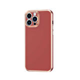 Apple iPhone 12 Pro Max Kılıf Köşeli Altın Model Kapak