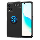 Vivo Y21S Kılıf Yüzüklü Magnetli Ravel Case Kapak