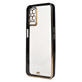 Oppo A54 4G Kılıf Köşeli Gold Şeffaf Kapak