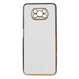 Xiaomi Poco X3 Kılıf Köşeli Altın Model Kapak