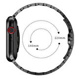 Apple Watch 42/44/45/46/49mm Kordon V-for Dizayn Metal Kordon 2/3/4/5/6/se/7/8/9/10/ultra