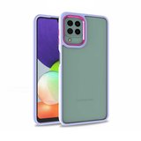 Samsung Galaxy A12 Kılıf Kamera Nikelaj Kenar Renkli Kapak