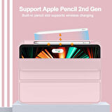 Apple iPad Pro 12.9 6. Nesil 5. Nesil Kılıf Pen Charge Kalem Bölmeli 2021-2022