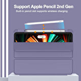 Apple iPad Pro 12.9 6. Nesil 5. Nesil Kılıf Pen Charge Kalem Bölmeli 2021-2022