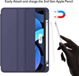 Apple iPad Air 4/5. Nesil 10.9" Kılıf Pen Charge Kalem Bölmeli (10.Nesil Değildir)