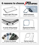 Apple iPhone 13 Pro Kılıf Lens Koruma Çerçeve Standlı Kapak