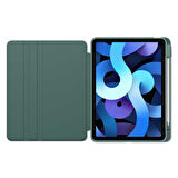 Apple iPad Air 5 10.9" 2022 M1 Kılıf Şeffaf Dönebilen Kalem Bölmeli A2588 A2589 A2591