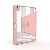 Apple iPad Air 5 10.9" 2022 M1 Kılıf Şeffaf Dönebilen Kalem Bölmeli A2588 A2589 A2591