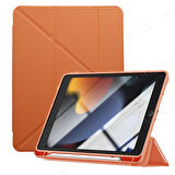 Apple iPad Air 2 9.7 Kılıf Kalem Bölmeli Trifolding Case A1566 A1567