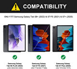 Samsung Galaxy Tab S7 FE / S7 Plus S8 Plus 12.4" Kılıf Kalem Bölmeli Smart Case X800 T730 T970