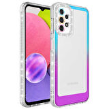 Samsung Galaxy A73 Kılıf Simli Renk Geçişli Park Kapak