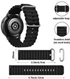Huawei Watch 3 GT GT2 GT2e GT3 GT4 GT5 Pro 46mm Ultimate SE Elite Kordon Ocean Silikon Kordon 22mm