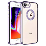 Apple iPhone 7 Kılıf Kamera Korumalı Logo Gösteren Şeffaf Kapak