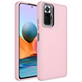 Xiaomi Redmi Note 10 Pro Kılıf Metal Çerçeve Lansman Silikon Kapak