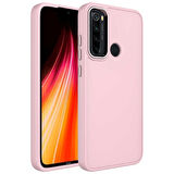 Xiaomi Redmi Note 8 Kılıf Metal Çerçeve Lansman Silikon Kapak