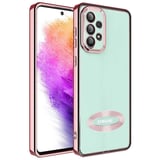 Samsung Galaxy A73 Kılıf Kamera Korumalı Logo Gösteren Şeffaf Kapak