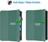 Apple iPad Air 5 10.9 2022 M1 Kılıf PU Deri Smart Standlı Case A2588 A2589 A2591