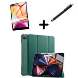 Apple iPad Pro 11 1. 2. 3. 4. Nesil Kılıf Set PU Deri Smart Tablet Kilifi Ekran Koruyucu + Kalem