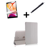 Apple iPad Air 3 / Pro 10.5" Kılıf Set PU Deri Smart Tablet Kilifi Ekran Koruyucu + Kalem