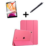 Apple iPad 11.Nesil A16 11inç/10.Nesil 10.9inç Kılıf SET PU Deri Smart Tablet Kilifi Ekran Koruyucu + Kalem