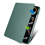 Apple iPad Pro 12.9 6. 5. Nesil Kılıf Termik Kalem Bölmeli Dönebilen Standlı Kılıf Smart A2436-37-61-62 A2764-66 A2378-79
