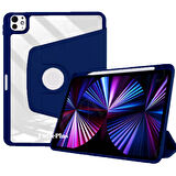 Apple iPad Pro 12.9 4. 3. Nesil Kılıf Termik Kalem Bölmeli Dönebilen Standlı Kılıf A2229-32-33 A20-69 A1895-76 A1983