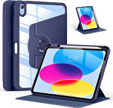 Apple iPad 7. 8. 9. Nesil 10.2" Kılıf Dik-Yatay Kalem Bölmeli Smart Case 2019 2020 2021
