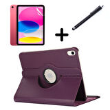 Apple iPad Air 4/5. Nesil 10.9 Kılıf Dönen Tablet Kilifi Ekran Koruyucu+Kalem (10.Nesil Değildir)