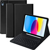 Apple iPad 11.Nesil A16 11inç/10.Nesil 10.9inç Kılıf Kablosuz Klavyeli Kılıf Mobax Türkçe Klavye