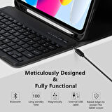 Apple iPad 11.Nesil A16 11inç/10.Nesil 10.9inç Kılıf Kablosuz Klavyeli Kılıf Mobax Türkçe Klavye
