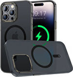 Apple iPhone 11 Pro Max Kılıf Mat Kadifemsi Special Edition PC Magsafe Kapak