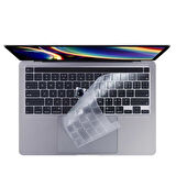Apple Macbook Pro 14inç M3/M4/Max A3112 A3185 A3401 A2918 A1992 Klavye Koruyucu Şeffaf Silikon Ped