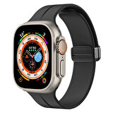 Apple Watch Ultra 49mm Kordon Magnetli Ayarlanır Silikon Kordon