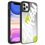 Apple iPhone 11 Pro Max Kılıf Aynalı Desenli Kamera Korumalı Parlak Mirror Kapak