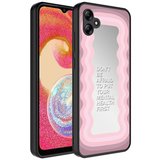 Samsung Galaxy A04E Kılıf Aynalı Desenli Kamera Korumalı Parlak Mirror Kapak