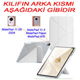 Huawei MatePad 11.5S / Air /11.5 inç / Papermate 2023 Uyumlu Kılıf Kalem Bölmeli Mars Case